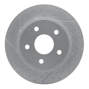 Jeep Grand Cherokee Brake Rotor (1) - Front Left - DFC - Geoperformance Drilled & Slotted - `99-`04