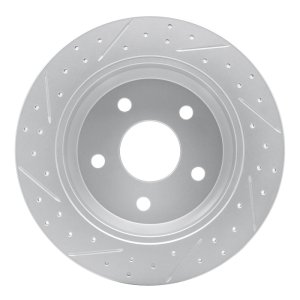 Jeep Grand Cherokee Brake Rotor (1) - Rear Right - DFC - Drilled & Slotted Geoperformance - `99-`04