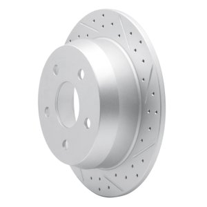 Jeep Grand Cherokee Brake Rotor (1) - Rear Right - DFC - Drilled & Slotted Geoperformance - `99-`04