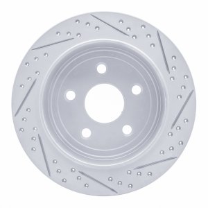 Jeep Wrangler Brake Rotor (1) - Rear Left - DFC - Drilled & Slotted Geoperformance - `07-`18