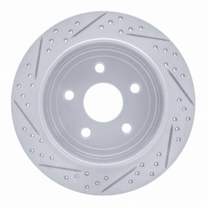 Jeep Wrangler Brake Rotor (1) - Rear Right - DFC - Geoperformance Drilled & Slotted - `07-`18