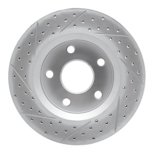 Jeep Wrangler Brake Rotor (1) - Front Right - DFC - Geoperformance Drilled & Slotted - `07-`18