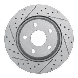 Jeep Wrangler Brake Rotor (1) - Front Left - DFC - Drilled & Slotted Geoperformance - `12-`18 Jeep Wrangler Brake Rotor (1) - Front Left - DFC - Drilled & Slotted Geoperformance - `12-`18