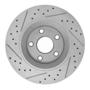 Jeep Wrangler Brake Rotor (1) - Front Right - DFC - Geoperformance, Drilled & Slotted - `12-`18