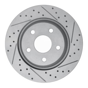 Jeep Wrangler Brake Rotor (1) - Front Right - DFC - Geoperformance, Drilled & Slotted - `12-`18