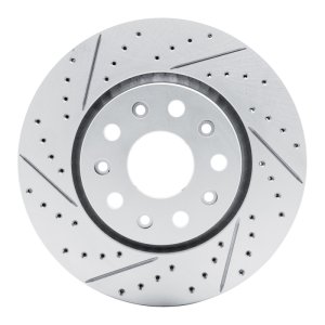 Jeep Wrangler Brake Rotor (1) - Front Left - DFC - Drilled & Slotted Geoperformance - `18-`25 Jeep Wrangler Brake Rotor (1) - Front Left - DFC - Drilled & Slotted Geoperformance - `18-`25