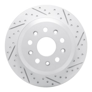 Jeep Wrangler Brake Rotor (1) - Rear Right - DFC - Geoperformance Drilled & Slotted - `18-`25 Jeep Wrangler Brake Rotor (1) - Rear Right - DFC - Geoperformance Drilled & Slotted - `18-`25