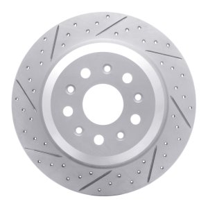 Jeep Wrangler Brake Rotor (1) - Rear Left - DFC - Drilled & Slotted Geoperformance - `18-`25 Jeep Wrangler Brake Rotor (1) - Rear Left - DFC - Drilled & Slotted Geoperformance - `18-`25