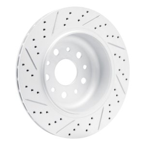 Jeep Wrangler Brake Rotor (1) - Rear Left - DFC - Drilled & Slotted Geoperformance - `20-`25