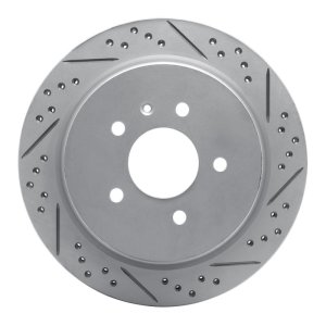 Cadillac STS Brake Rotor (1) - Rear Right - DFC - Drilled & Slotted Geoperformance - `03-`11