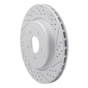 Chevrolet Corvette Brake Rotor (1) - Rear Right - DFC - Drilled & Slotted Geoperformance Rotor - `06-`13