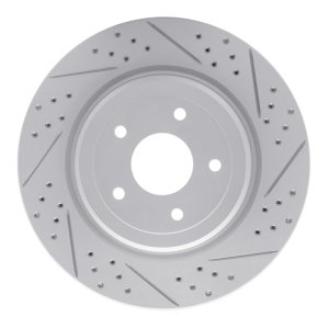 Chevrolet Corvette Brake Rotor (1) - Rear Right - DFC - Drilled & Slotted Geoperformance Rotor - `06-`13