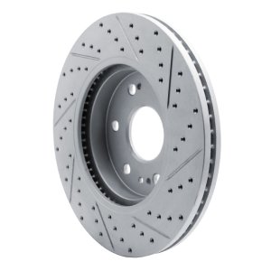 Cadillac Vistiq Brake Rotor (1) - Front Left - DFC - Drilled & Slotted Geoperformance - `19-`26