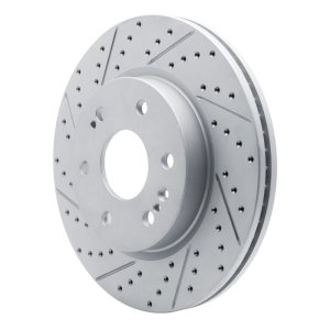 Cadillac Vistiq Brake Rotor (1) - Front Left - DFC - Drilled & Slotted Geoperformance - `19-`26
