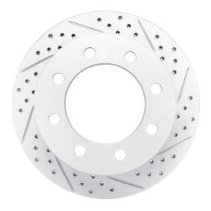 Chevrolet Express 3500 Brake Rotor (1) - Rear Right - DFC - Geoperformance Rotors - Drilled & Slotted - `01-`10