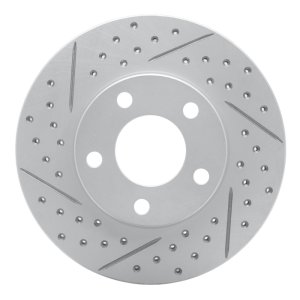 Ford Mustang Brake Rotor (1) - Front Left - DFC - Geoperformance Drilled & Slotted - `94-`04