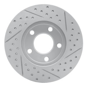 Ford Mustang Brake Rotor (1) - Front Left - DFC - Geoperformance Drilled & Slotted - `94-`04