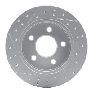 Ford Mustang Brake Rotor (1) - Rear Right - DFC - Drilled & Slotted Geoperformance - `94-`04