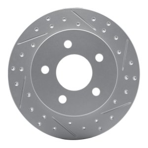 Ford Mustang Brake Rotor (1) - Rear Right - DFC - Drilled & Slotted Geoperformance - `94-`04