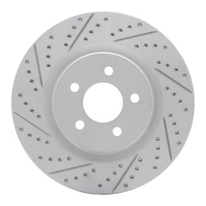 Ford Mustang Brake Rotor (1) - Front Left - DFC - Geoperformance Drilled & Slotted - `94-`04