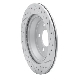 Ford Mustang Brake Rotor (1) - Rear Left - DFC - Geoperformance Rotor - Drilled and Slotted - `94-`04