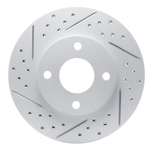 Ford Focus Brake Rotor (1) - Front Left - DFC - Geoperformance Drilled & Slotted - `00-`15