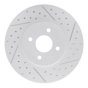 Ford Focus Brake Rotor (1) - Front Right - DFC - Geoperformance + Drilled & Slotted - `02-`04