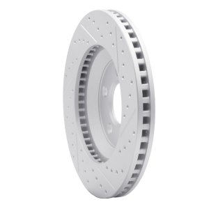 Ford Mustang Brake Rotor (1) - Front Left - DFC - Drilled & Slotted Geoperformance - `05-`14