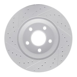 Ford Mustang Brake Rotor (1) - Front Right - DFC - Drilled & Slotted Geoperformance - `05-`14 Ford Mustang Brake Rotor (1) - Front Right - DFC - Drilled & Slotted Geoperformance - `05-`14