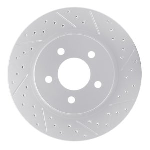 Ford Mustang Brake Rotor (1) - Rear Right - DFC - Geoperf Drilled & Slotted - `05-`14