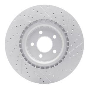 Ford Mustang Brake Rotor (1) - Front Left - DFC - Drilled & Slotted Geoperformance - `07-`14 Ford Mustang Brake Rotor (1) - Front Left - DFC - Drilled & Slotted Geoperformance - `07-`14