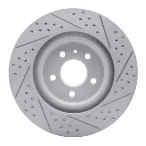 Ford Mustang Brake Rotor (1) - Front Left - DFC - Drilled & Slotted Geoperformance - `11-`14 Ford Mustang Brake Rotor (1) - Front Left - DFC - Drilled & Slotted Geoperformance - `11-`14