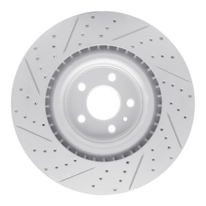 Ford Mustang Brake Rotor (1) - Front Right - DFC - Drilled & Slotted Geoperformance - `13-`14 Ford Mustang Brake Rotor (1) - Front Right - DFC - Drilled & Slotted Geoperformance - `13-`14