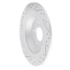 Ford Mustang Brake Rotor (1) - Rear Right - DFC - Geoperformance Drilled & Slotted - `15-`23