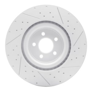 Ford Mustang Brake Rotor (1) - Front Left - DFC - Drilled & Slotted Geoperformance - `15-`23 Ford Mustang Brake Rotor (1) - Front Left - DFC - Drilled & Slotted Geoperformance - `15-`23