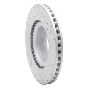 Ford Mustang Brake Rotor (1) - Front Left - DFC - Drilled & Slotted Geoperformance - `15-`23 Ford Mustang Brake Rotor (1) - Front Left - DFC - Drilled & Slotted Geoperformance - `15-`23