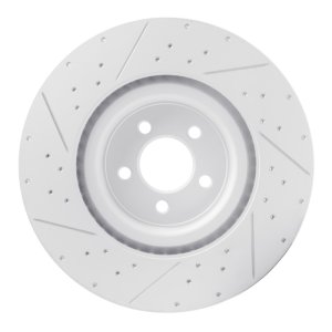 Ford Mustang Brake Rotor (1) - Front Right - DFC - Geoperformance Drilled & Slotted - `15-`23