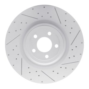 Ford Mustang Brake Rotor (1) - Front Right - DFC - Geoperformance Drilled & Slotted - `15-`23