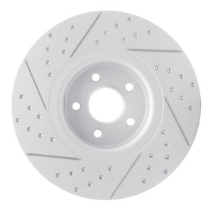 Ford Focus Brake Rotor (1) - Front Right - DFC - Drilled & Slotted Geoperformance - `14-`19