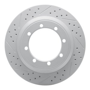 Ford E-350 Club Wagon Brake Rotor (1) - Rear Left - DFC - Geoperformance Rotor - Drilled and Slotted - `99-`07 Ford E-350 Club Wagon Brake Rotor (1) - Rear Left - DFC - Geoperformance Rotor - Drilled and Slotted - `99-`07