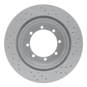 Ford E-350 Club Wagon Brake Rotor (1) - Rear Left - DFC - Geoperformance Rotor - Drilled and Slotted - `99-`07 Ford E-350 Club Wagon Brake Rotor (1) - Rear Left - DFC - Geoperformance Rotor - Drilled and Slotted - `99-`07