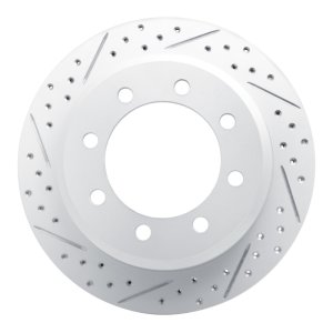 Ford E-350 Super Duty Brake Rotor (1) - Rear Left - DFC - Drilled & Slotted Geoperformance Rotor - `08-`25