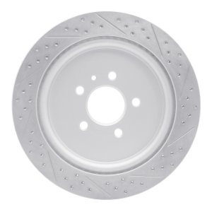 Ford Mustang Brake Rotor (1) - Rear Right - DFC - Drilled & Slotted Geoperformance - `13-`14 Ford Mustang Brake Rotor (1) - Rear Right - DFC - Drilled & Slotted Geoperformance - `13-`14