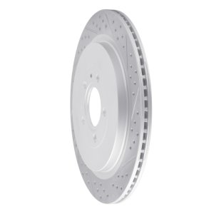 Ford Mustang Brake Rotor (1) - Rear Right - DFC - Drilled & Slotted Geoperformance - `13-`14 Ford Mustang Brake Rotor (1) - Rear Right - DFC - Drilled & Slotted Geoperformance - `13-`14