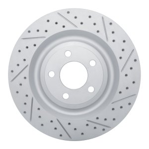 Ford Police Interceptor Utility Brake Rotor (1) - Rear Right - DFC - Drilled & Slotted Geoperformance - `20-`26