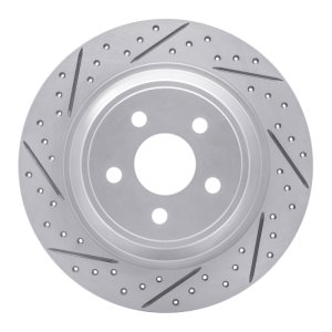 Ford Police Responder Hybrid Brake Rotor (1) - Rear Left - DFC - Drilled & Slotted Geoperformance - `15-`24