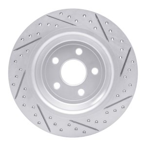 Ford Police Responder Hybrid Brake Rotor (1) - Rear Left - DFC - Drilled & Slotted Geoperformance - `15-`24