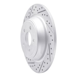 Ford Police Responder Hybrid Brake Rotor (1) - Rear Left - DFC - Drilled & Slotted Geoperformance - `15-`24