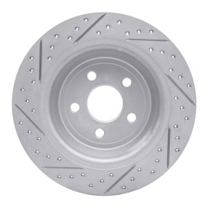 Ford Police Responder Hybrid Brake Rotor (1) - Rear Right - DFC - Drilled & Slotted Geoperformance - `15-`24