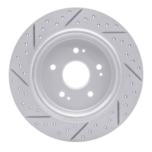 Acura Adx Brake Rotor (1) - Rear Right - DFC - Geoperformance Drilled & Slotted - `15-`26